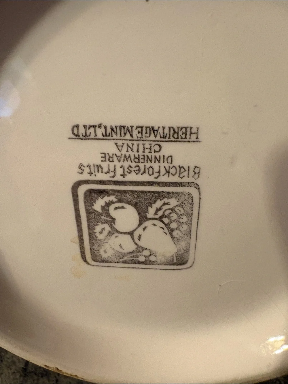 Black Forest Fruits Dinnerware Pitcher - Fruit Motif Backstamp